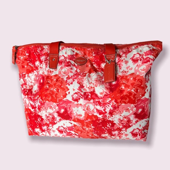 Coach F31441 Nylon Get Away Floral Print Large Packable Tote Shoulder Bag - Picture 2 of 9